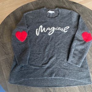 Charcoal Grey sweater with Magical print